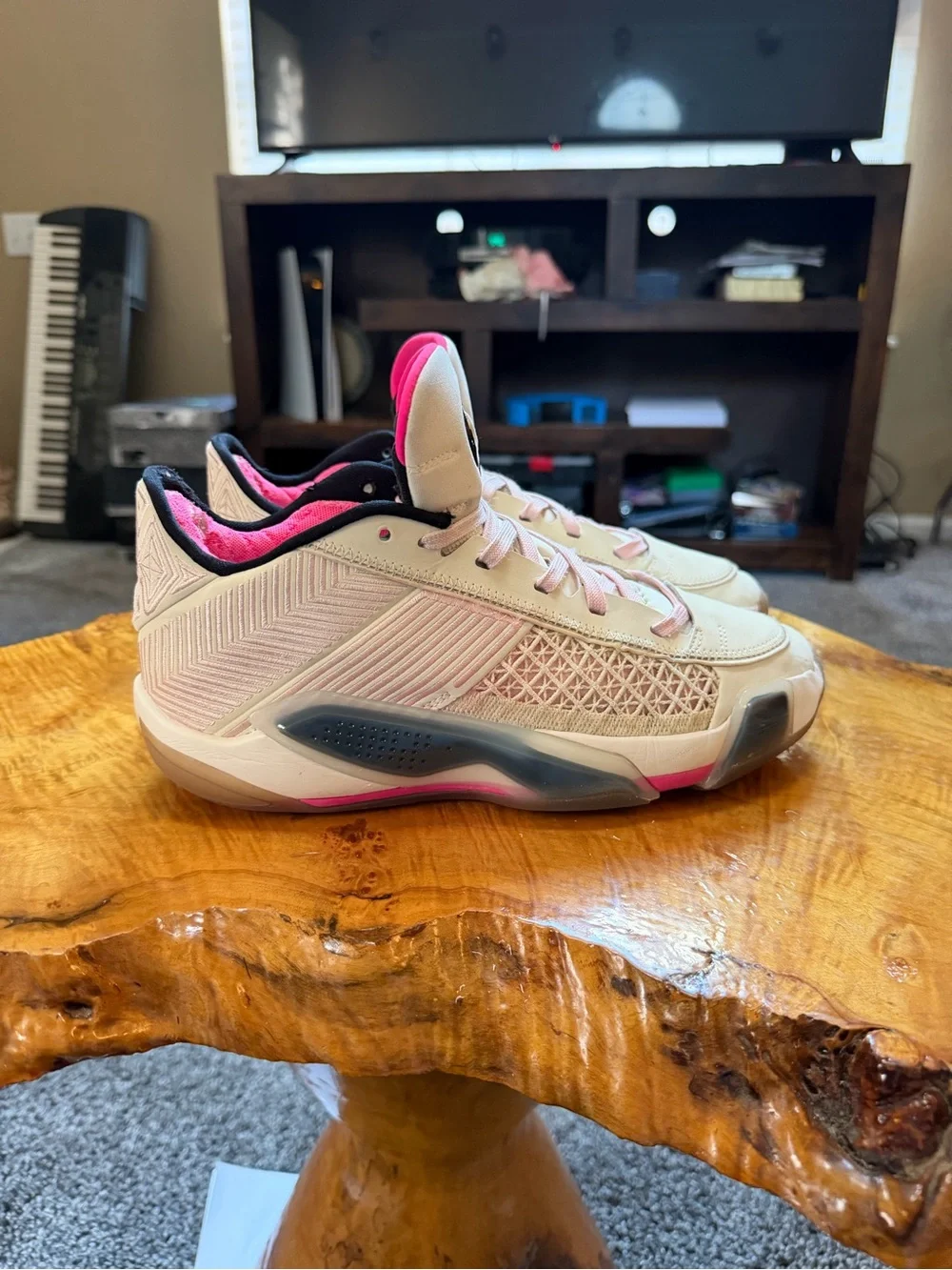 Kids Pink Performance Basketball Shoe - Brand Unspecified